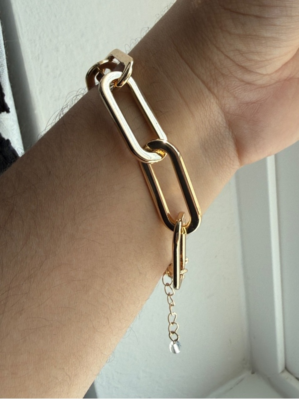 Gold Link Chain Bracelet for Women - Elegant Chunky Oval Links